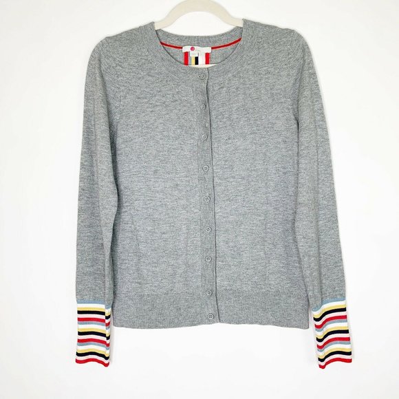Boden Rainbow Stripe Cardigan Sweater Size Small - Picture 4 of 12